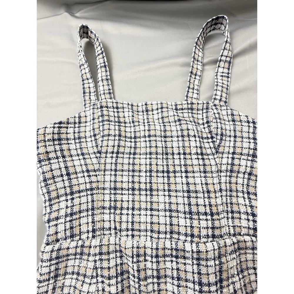 Abercrombie Tweed Mini Dress Small Plaid Preppy Old Money Quiet Luxury - Picture 2 of 16